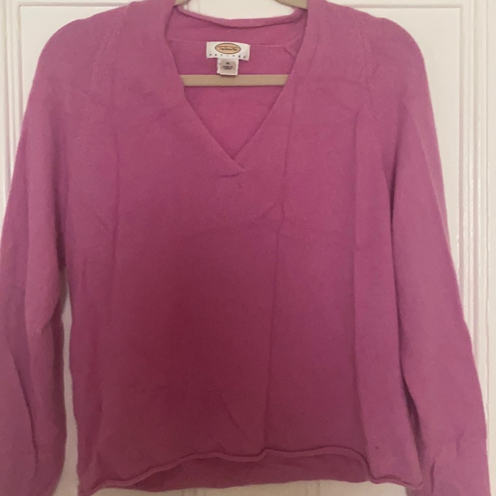 Pink cashmere sweater!